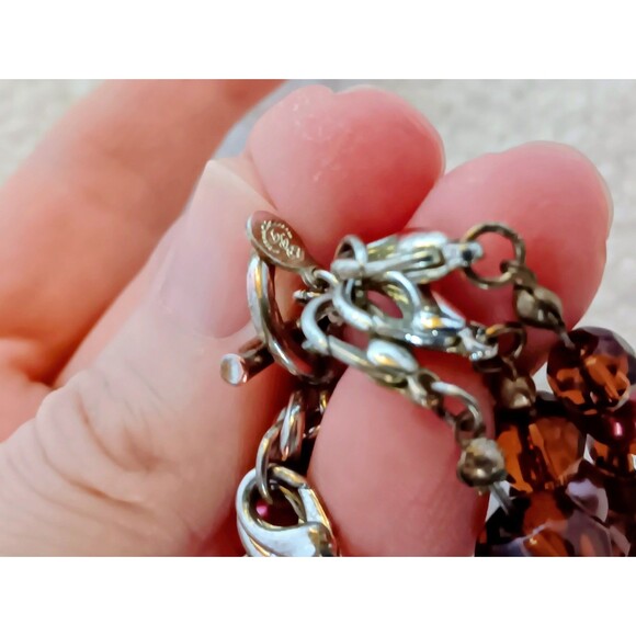 Premier Designs Faux Pearl and Glass Bead Triple Strand 3-in-1 Necklace 16-18 in - Picture 7 of 10